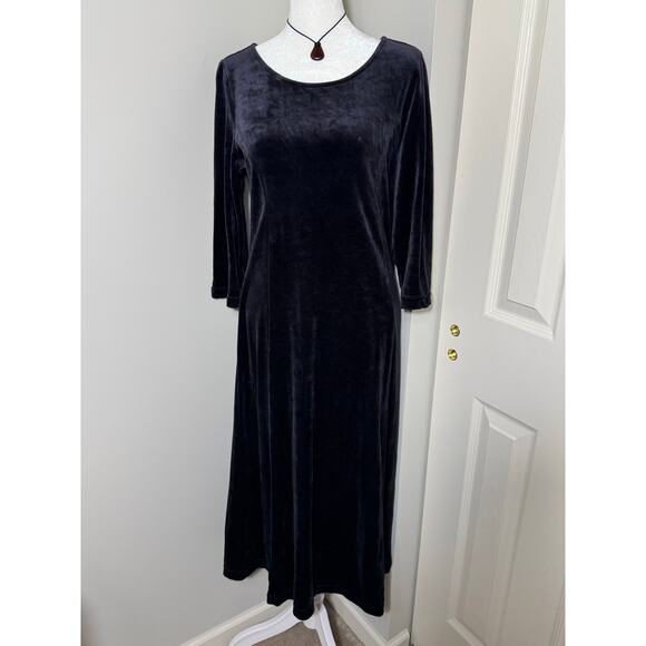 Vintage Velvet Whimsygoth 90s Long Dress - Picture 1 of 4